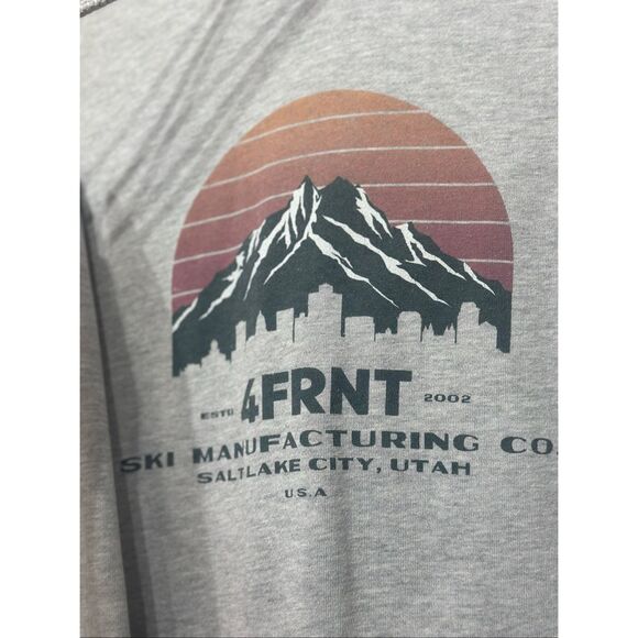 4FRNT Skis Mountain Graphic Snowboarding Hoodie Sweatshirt Men's Small - Picture 4 of 10